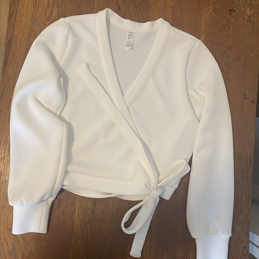 Spanx Air Essentials Ballet Wrap Top, M